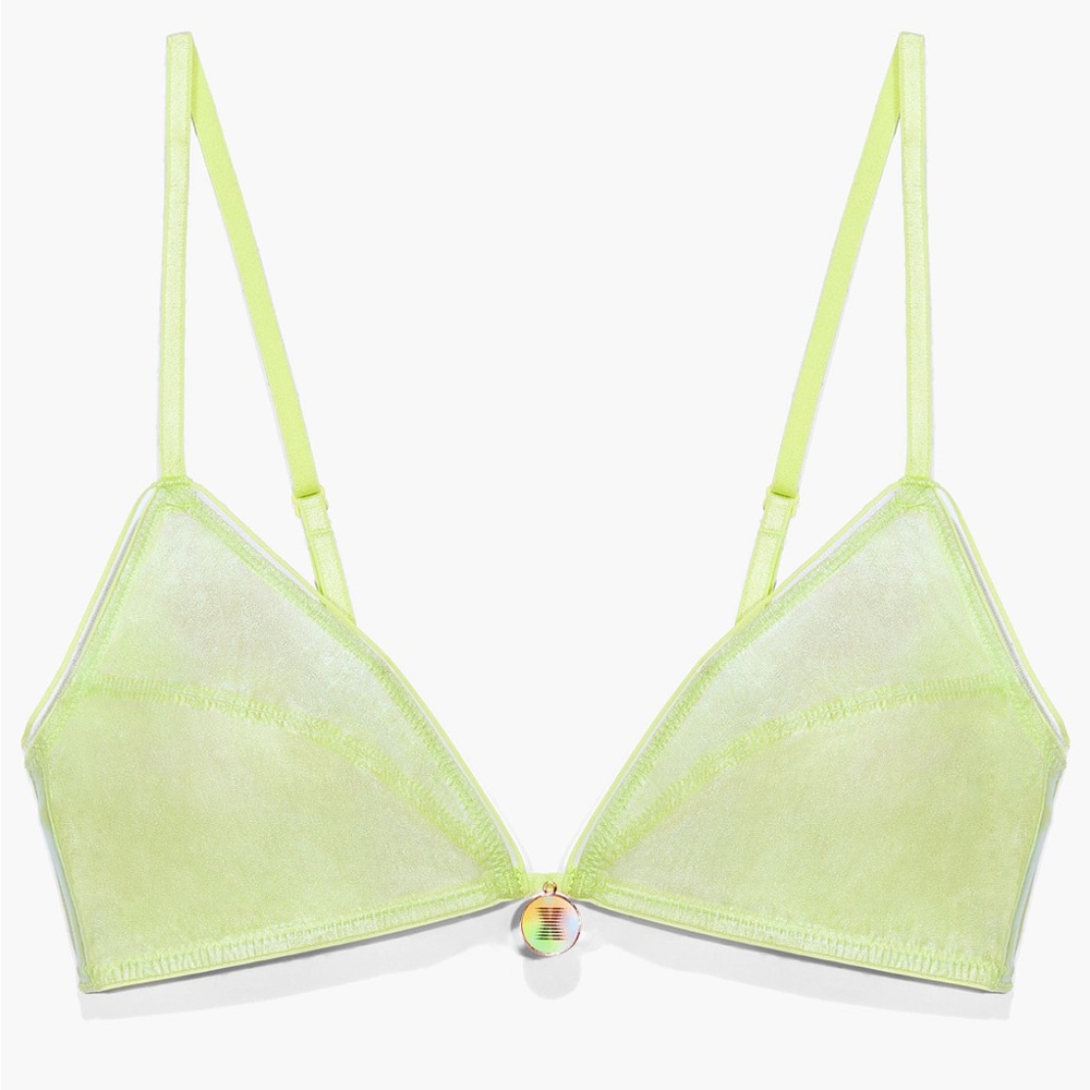 NWT Savage X Fenty X-Ray Vision Bralette Neon Green